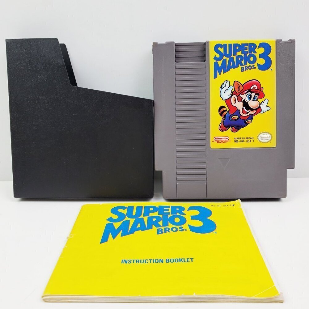 Super Mario Bros. 3 NES Nintendo Video Game Manual Sleeve Authentic Tested